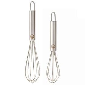 Babish 2 Piece Stainless Steel Tiny Whisk Set in Silver