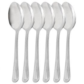 Gibson Home Tustin 6 Piece Stainless Steel Dinner Spoon Flatware Set in Silver