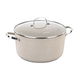 Korkmaz Granita 3 Liter Aluminum Nonstick Casserole with Lid in Tan