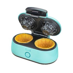 Brentwood Double 3.5 Inch Waffle Bowl Maker in Blue