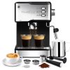 Espresso Machine, Espresso and Cappuccino latte Maker 20 Bar Pump Coffee Machine Compatible with ESE POD capsules filter&Milk Frother Steam Wand,950W,