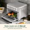 Air Fryer + Convection Toaster Oven, 8-1 Oven with Bake, Grill, Broil & Warm Options, Stainless Steel, TOA-70