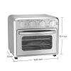 Air Fryer Toaster Oven Combo, 4 Slice Toaster Convection Oven Warm, Broil, Toast, Bake, Oil-Free, Accessories Included, Stainless Steel, Silver(16QT A