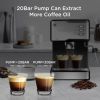 Espresso Machine, Espresso and Cappuccino latte Maker 20 Bar Pump Coffee Machine Compatible with ESE POD capsules filter&Milk Frother Steam Wand,950W,