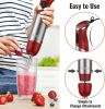 KOIOS 5-in-1 Hand Immersion Blender, 1000W 12 Speed Handheld Blender, Copper Motor Stainless Steel Blade Stick Blender,600ml Mixing Beaker,500ml Food