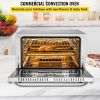 Commercial Convection Oven, 47L/43Qt, Half-Size Conventional Oven Countertop, 1600W 4-Tier Toaster w/Front Glass Door