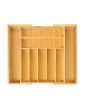 Expandable Kitchen Utensils Drawer Organizer  For Bamboo Flatware Organizer