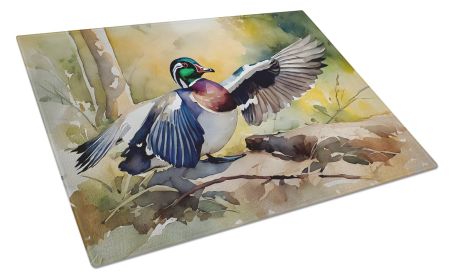 NEW Wood Duck Glass Cutting Board Decorative Tempered Glass Kitchen Cutting and Serving Board Large Size Chopping Board (default: default)