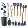 35Pcs Kitchen Cooking Utensils Set Spatula Set Baking Utensil Set Kitchen Accessories Necessities with Holder Egg Whisk Separator Tong Turner Spoons C