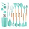 35Pcs Kitchen Cooking Utensils Set Spatula Set Baking Utensil Set Kitchen Accessories Necessities with Holder Egg Whisk Separator Tong Turner Spoons C